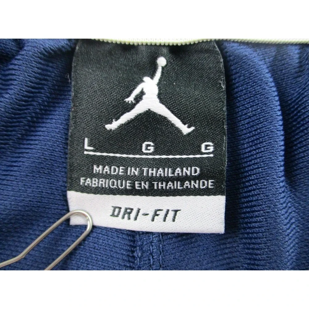 Jordan Pants Mens Large Navy Dri-FIT Snap Button Tear Away Warm Up AH1551-410‎